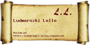 Ludmerszki Lelle névjegykártya