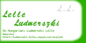 lelle ludmerszki business card